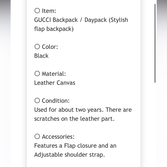 Gucci Black Leather and Fabric Men's Backpack - Picture 6 of 6